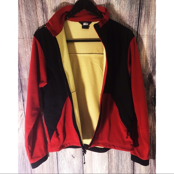 REI Softshell Hiking Vented Burnt Fleece Jacket - Picture 6 of 6